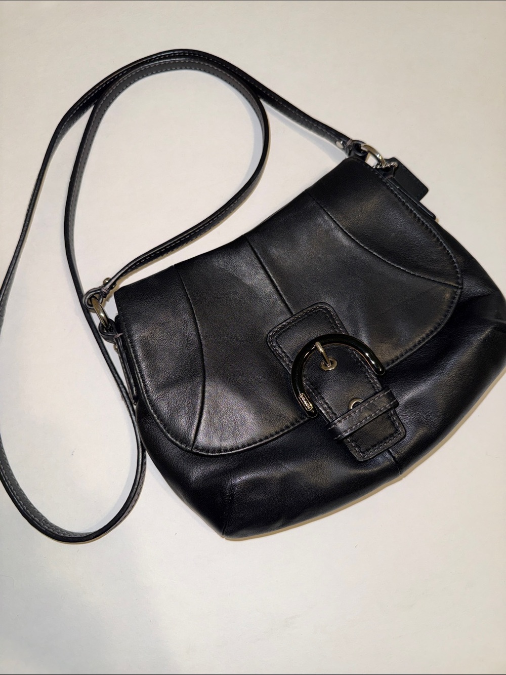 Vintage Y2K Coach Black All Leather Mini Soho Crossbody - Original Owner